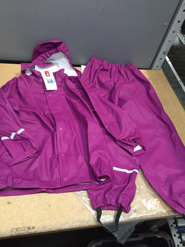 Photo 2 of CeLaVi Girls Rain Set Violet, Size 120