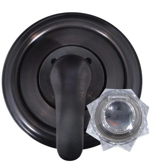 Photo 1 of 1-Handle Valve Trim Kit in Oil Rubbed Bronze for Delta Tub/Shower Faucets (Valve Not Included)
