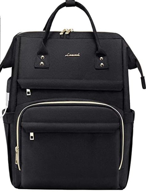 Photo 1 of Laptop Backpack for Women Fashion Travel Bags Business Computer Purse Work Bag with USB Port, Black
