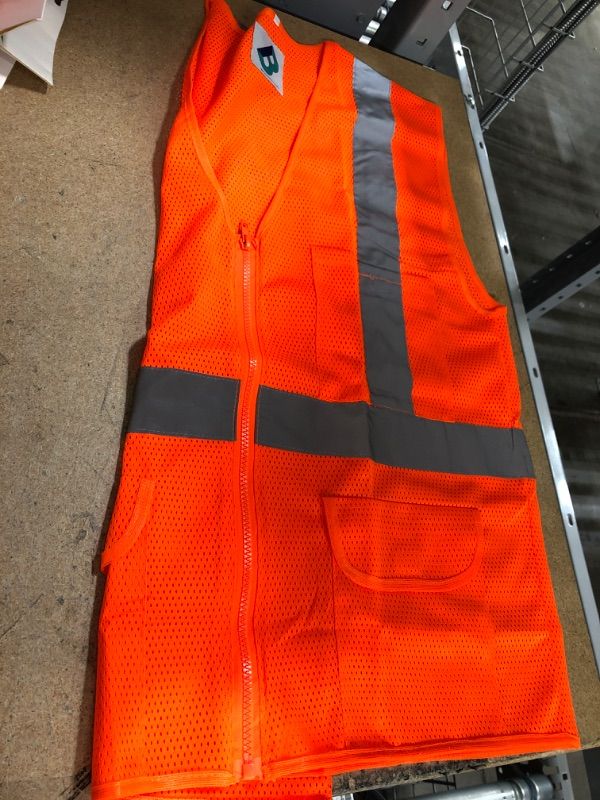 Photo 1 of  High-Visibility Reflective Safety Vest MEDIUM ORANGE 