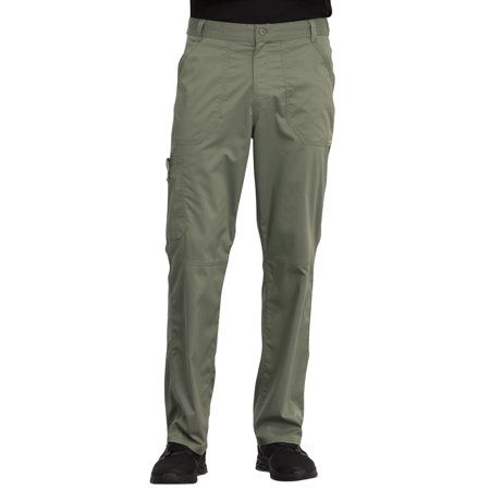 Photo 1 of Cherokee Workwear Revolution Scrubs Pant for Men Fly Front WW140, M, Olive
