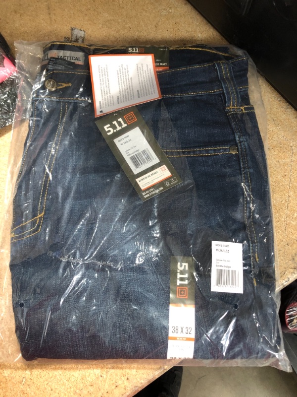 Photo 2 of 5.11 Tactical Men's Defender-Flex Slim Work Jeans, Patch Pockets, Fitted Waistband, Style 74465
SIZE:38 W X 32 L