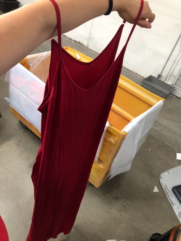Photo 1 of lveberw womens spaghetti strap maxi...ightgown casual loose wine red M