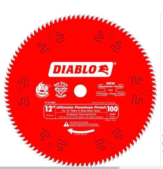 Photo 1 of 12 in. x 100-Tooth Ultimate Polished Finish Circular Saw Blade