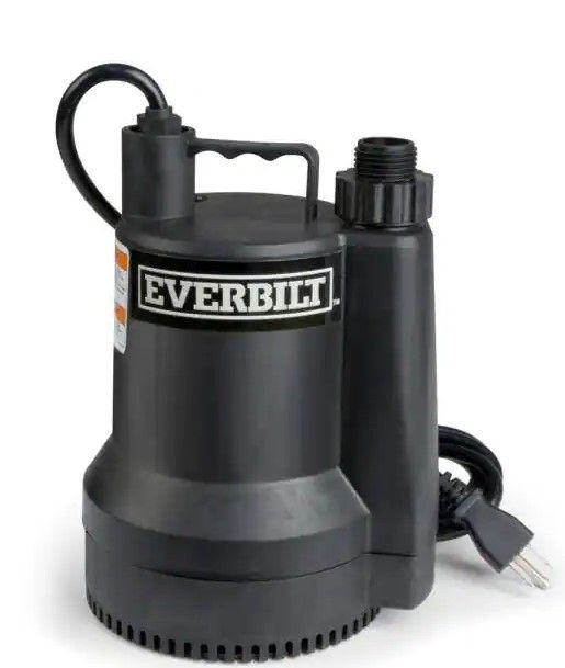 Photo 1 of Everbilt
1/6 HP Plastic Submersible Utility Pump