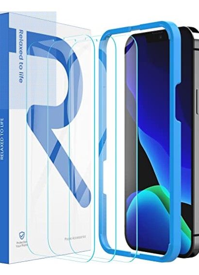 Photo 1 of RAXFLY Compatible with iPhone 13 Pro Max Screen Protector 3 Pack [Installation Tray] [Case-Friendly] 9H Tempered Glass Screen Protector Compatible with iPhone 13 Pro Max 6.7 inch