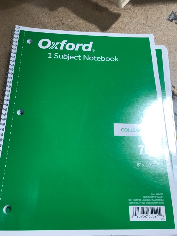 Photo 2 of 4 pack Oxford Spiral Notebook College Ruled Green 