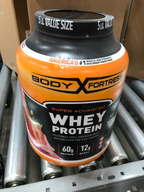 Photo 2 of *EXPIRES Aug 2022, NON REFUNDABLE*
Body Fortress Whey Protein Powder 5 lb, Strawberry
