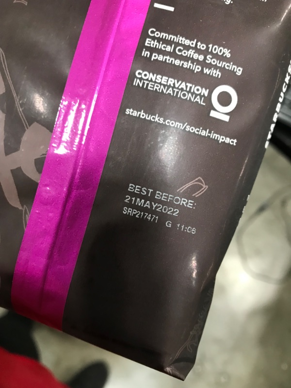 Photo 3 of *EXPIRES May 2022, NON REFUNDABLE*
Starbucks Ground Coffee, Italian Roast, Dark Roast Coffee, Notes of Dark Cocoa & Toasted Marshmallow, Ground 100% Arabica Coffee, 12-Ounce Bag (Pack of 6) - packaging may vary
