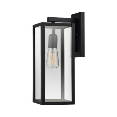 Photo 1 of 3001852 Vintage 1-Light Matte Black Hurley Wall Sconce
