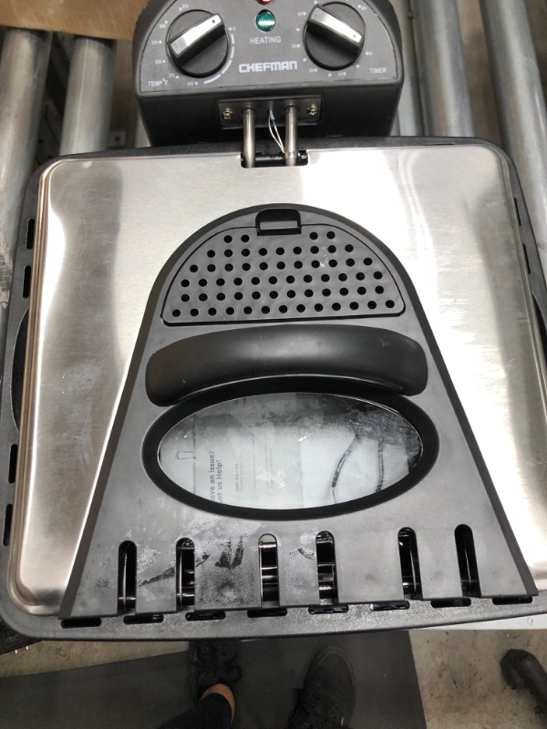 Photo 5 of **USED*- Chefman 4.5 Liter Deep Fryer w/Basket Strainer, XL Jumbo Size, Adjustable Temperature & Timer, Stainless Steel
