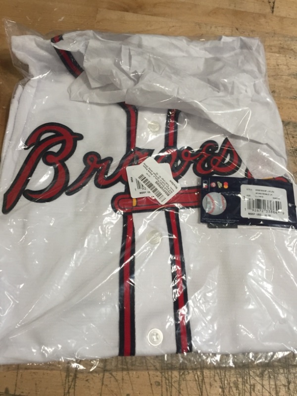 Photo 2 of Majestic Big Boys Ronald Acuna Atlanta Braves Player Replica Cool Base Jersey - White/Red LARGE
