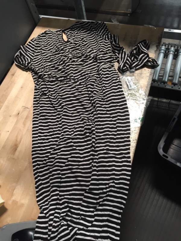 Photo 1 of Black and white striped cami jumpsuit XXL.