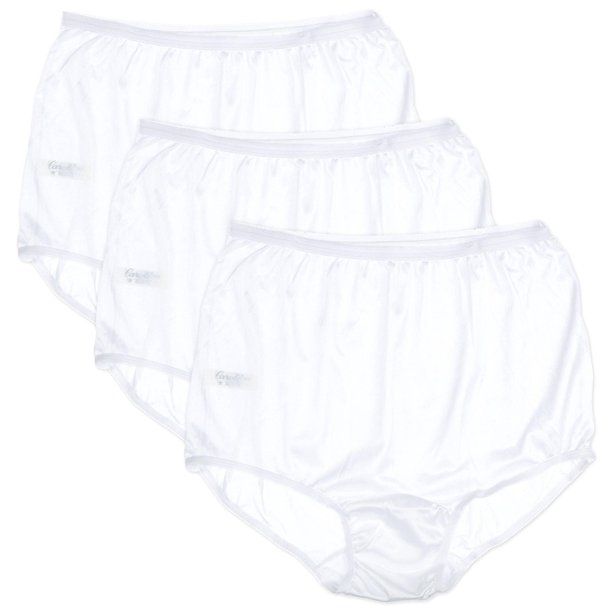 Photo 1 of Carole 3-pk. Nylon Briefs SIZE 8 White
