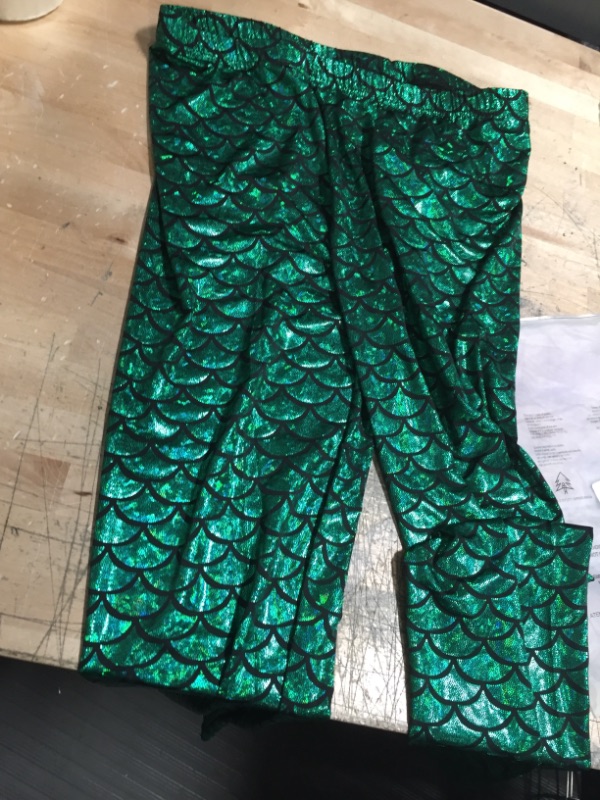 Photo 2 of Alaroo Halloween Shiny Fish Scale Mermaid Leggings for Women Pants 2XL
