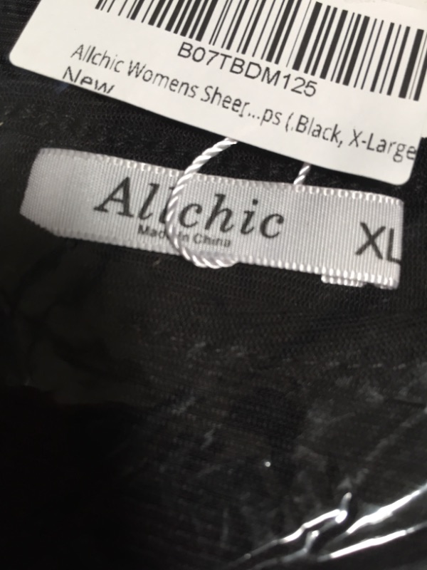 Photo 2 of Allchic Womens Sheer Mesh Tank Tops, See Through Scoop Neck Blouses, Sleeveless Sexy Tops (SIZE XL) (2 Pack)
