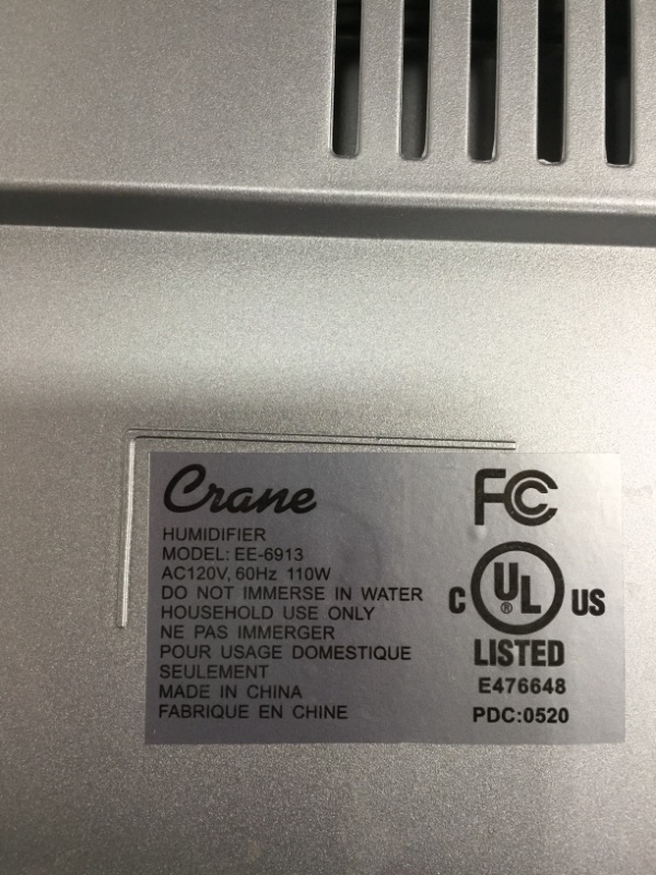 Photo 1 of Crane
1.2 Gal. Warm & Cool Mist Top Fill Humidifier with Remote for Medium to Large Rooms up to 500 sq. ft