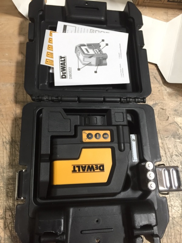 Photo 2 of DEWALT
165 ft. Red Self-Leveling Cross-Line and Plumb Spot Laser Level with (3) AAA Batteries & Case