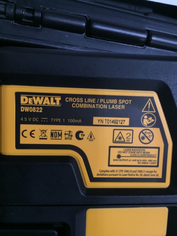 Photo 4 of DEWALT
165 ft. Red Self-Leveling Cross-Line and Plumb Spot Laser Level with (3) AAA Batteries & Case