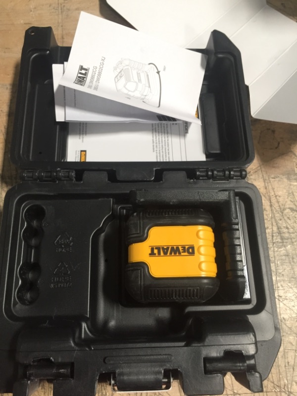 Photo 2 of DEWALT
40 ft. Red Self-Leveling Cross Line Laser Level with (2) AA Batteries & Case
