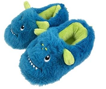 Photo 1 of FREE 2 DREAM Slippers for Toddler and Kids, Unicorn, Llama, Blue Monster, Bear Claw, Pug, Indoor Outdoor Bottom, Soft Plush Size 9-10 T