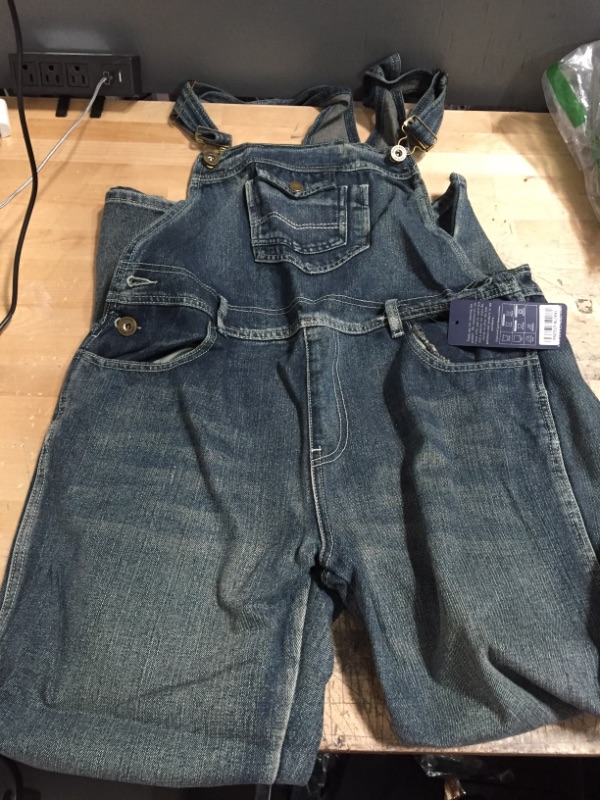 Photo 2 of Anna-Kaci Womens Vintage Wash Straight Leg Denim Overalls With Pocket Bib Size XXL