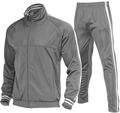 Photo 1 of Mens Athletic 2-piece set Tracksuit Suit Casual Jogging Suits Sports Set (SIZE L)
