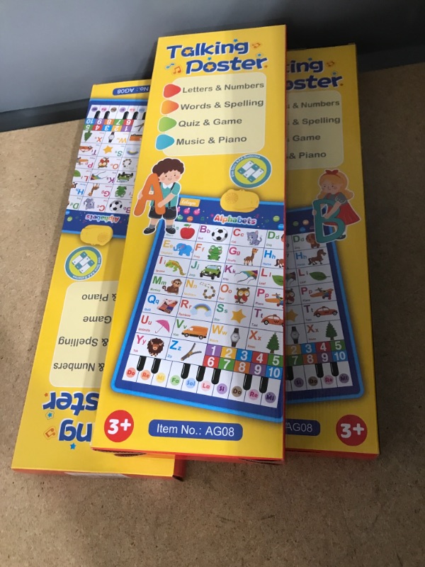 Photo 2 of Beestech Interactive Alphabet Words ABC & Music Talking Poster, 3 PACK.
