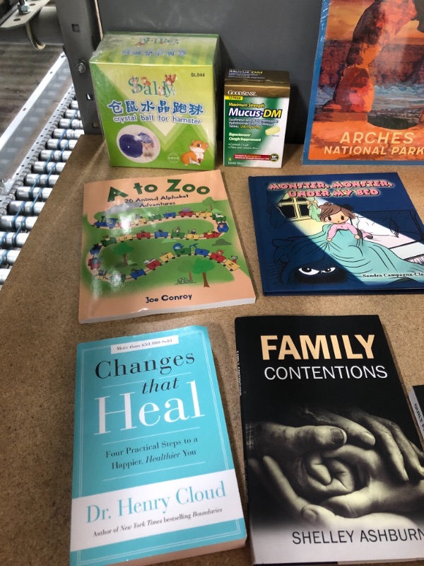 Photo 2 of ***NON-REFUNDABLE***
BOOK BUNDLE WITH EXTRAS
MUCUS -DM 14 PILLS, BAG OF HAIR BANDS, HAMSTER BALL, 16 MONTH 2022 CALANDER, BOOK " A TO ZOO", BOOK "I WANT A COLORING BOOK", BOOK "MONSTER, MONSTER UNDER MY BED", BOOK "GUILT FREE FROM SEXUAL SINS", BOOK " FAM