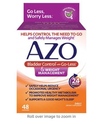 Photo 1 of **NON-REFUNDABLE***
EXP 6/23
AZO Bladder Control with Go-Less® & Weight Management Dietary Supplement | Helps Reduce Occasional Urgency* | Promotes Healthy Metabolism* | Supports a Good Night’s Sleep* | 48 Capsules
