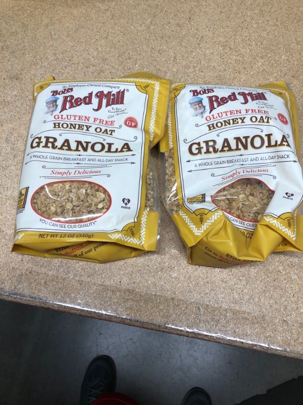 Photo 2 of **NON-REFUNDABLE***
BEST BY 6/26/22
2 BAGS Bob's Red Mill Gluten Free Honey Oat Granola, 12 Oz
