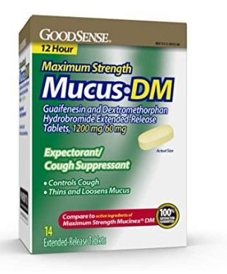 Photo 1 of **NON-REFUNDABLE**
EXP 7/22
2 BOTTLES GoodSense Maximum Strength Mucus DM, Expectorant and Cough Suppressant Extended-Release Tablets, 14 Count
