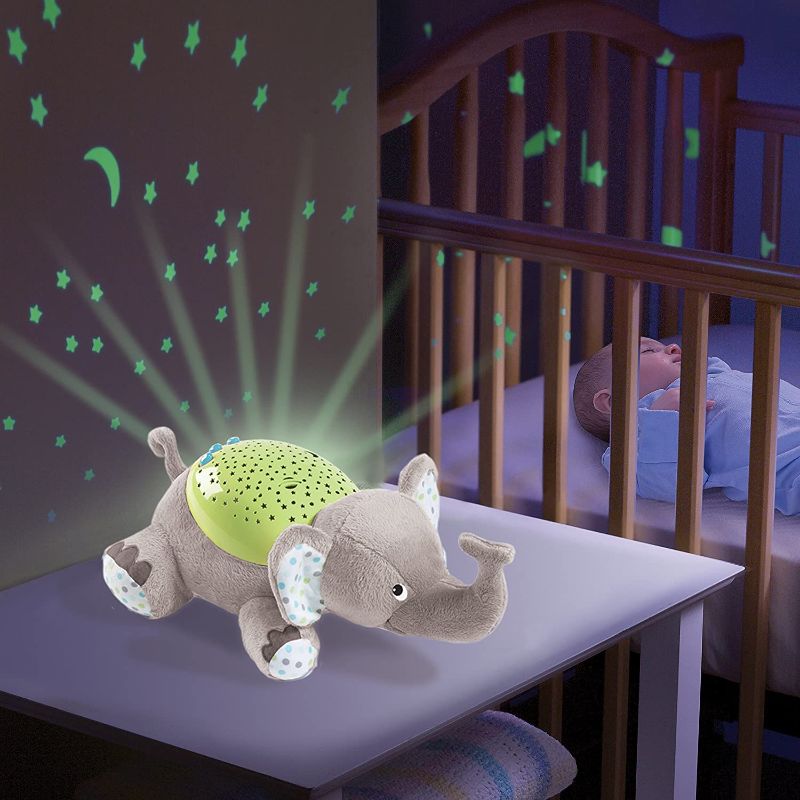 Photo 1 of SwaddleMe® Slumber Buddies® Soother (Gray/Green Elephant) – Projector Night Light for Kids with Calming Songs and Sounds
