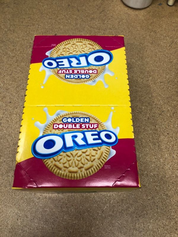 Photo 2 of ***NON-REFUNDABLE***
BEST BY 5/4/22
OREO Double Stuf Golden Sandwich Cookies, Vanilla Flavor, 10 King Size Snack Packs
