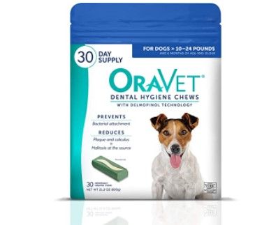 Photo 1 of **NON-REFUNDABLE***
BEST BY 9/24/22
Merial Oravet Dental Hygiene Chew For Dogs (10-24 Lbs), Dental Treats For Dogs, 30 Count
