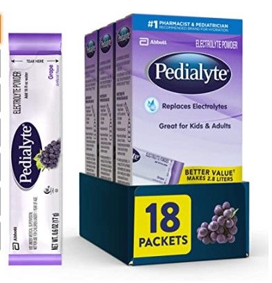 Photo 1 of ***NON-REFUNDABLE***
BEST BY 7/01/22
Pedialyte Electrolyte Powder, Grape, Electrolyte Hydration Drink, 0.6 oz Powder Packs, 18 Count