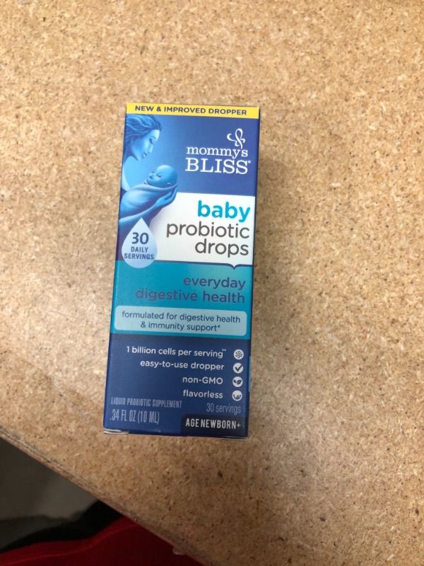 Photo 1 of ***NON-REFUNDABLE***
EXP 01/24
Mommy's Bliss Baby Probiotic Drops Everyday - Gas, Constipation, Colic Symptom Relief - Newborns & Up - Natural, Flavorless, 0.34 Fl Oz
