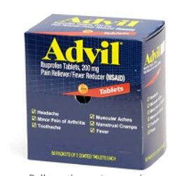 Photo 1 of ***NON-REFUNDABLE***
EXP 10/24
Advil 40933 Ibuprofen, 50 Packets of 2, Pain Reliever Fever Reducer Tablets
