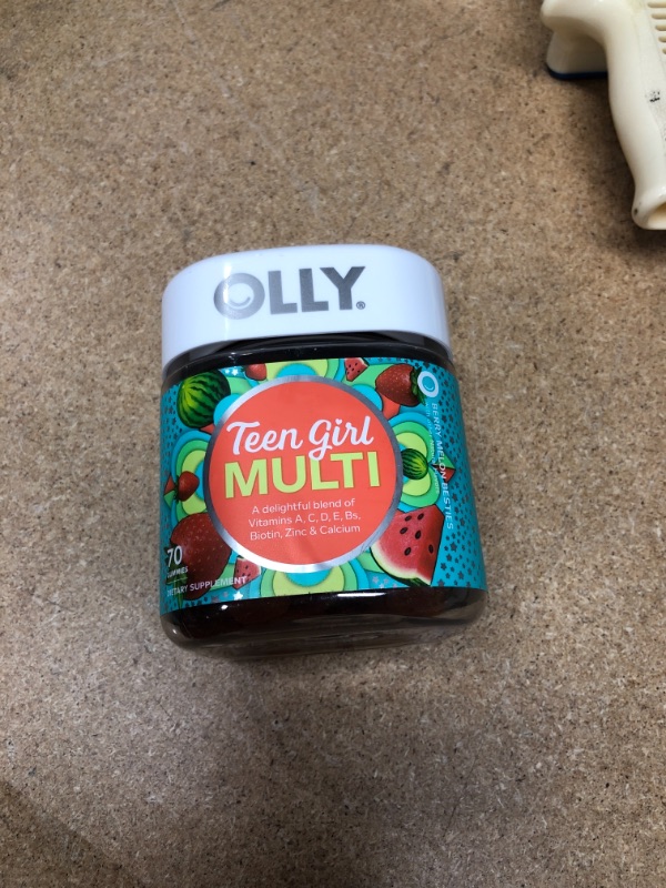 Photo 2 of ***NON-REFUNDABLE***
BEST BY 6/23
OLLY Teen Girl Multi Gummy, Healthy Skin and Immune Support, 15 Essential Vitamins, Biotin, Zinc, Calcium, Chewable Multivitamin, Berry Melon, 35 Day Supply - 70 Count
