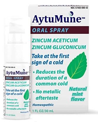 Photo 1 of ***NON-REFUNDABLE**
BEST BY 3/23
2 PACK AytuMune? Oral Spray for Immune System Support, Natural Zinc Remedy and Sore Throat Mist - Shorten and Calm Colds with Homeopathic Mint Spray Medicine (1 fl oz)
