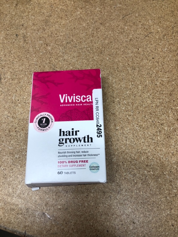 Photo 2 of ***non-refundable**
exp date 01/2024
Viviscal Hair Growth Supplements for Women to Grow Thicker, Fuller Hair, Clinically Proven with Proprietary Collagen Complex, 60 Count (Pack of 1), 1 Month...
