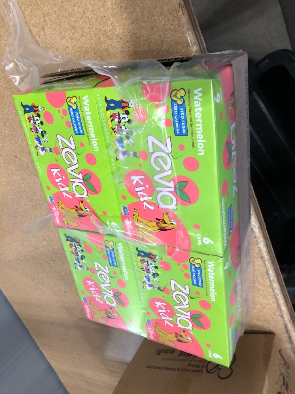 Photo 2 of  Zevia Kidz Watermelon, 7.5 Ounce Cans (Pack of 24) no expire date shown (nonrefundable)