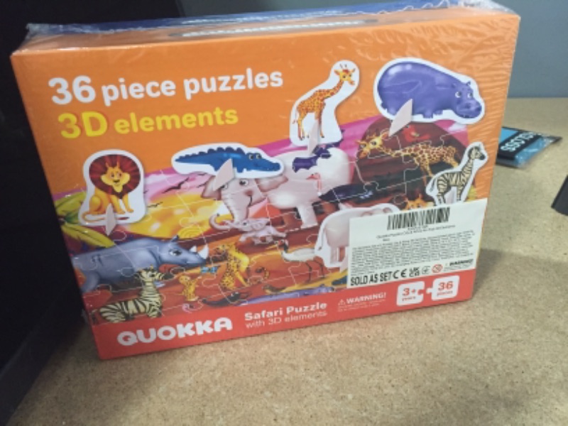 Photo 3 of QUOKKA 36 Pieces Toddler Puzzles for Kids Ages 3-5 - 3 Floor Jigsaw Puzzles for Kids Ages 4-8 