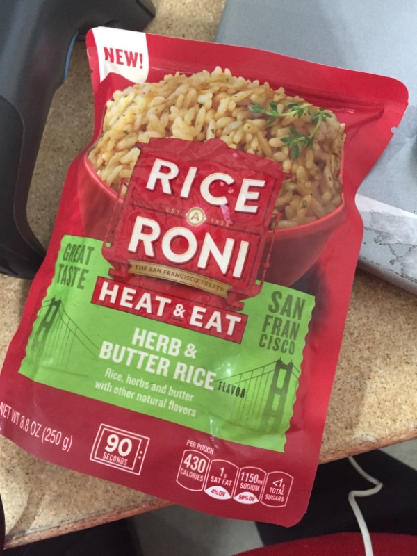 Photo 3 of **EXPIRES JUNE12/2022** Rice-A-Roni Heat Eat Rice Herb Butter Packet, 8.8 Ounce SET OF 8