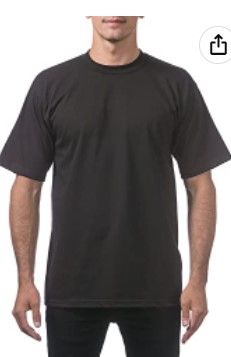 Photo 1 of Bundle of 2 
Pro Club Men's Heavyweight Cotton Short Sleeve Crew Neck T-Shirt Black XL