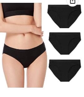 Photo 1 of Bambody Absorbent Brief: Super Comfy Period Panties | Underwear for Women and Teens 3 Pack Black Large 