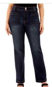 Photo 1 of Angels Plus Curvy Boot Cut Jeans-22W,CYPRESS BLUE