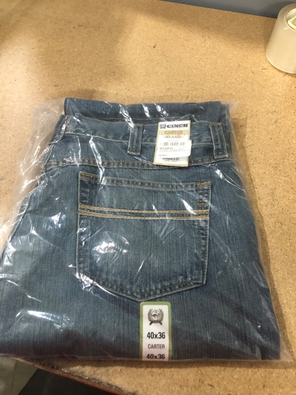 Photo 4 of Cinch Men's White Label Relaxed Fit Jean 40W 36L Stonewash 