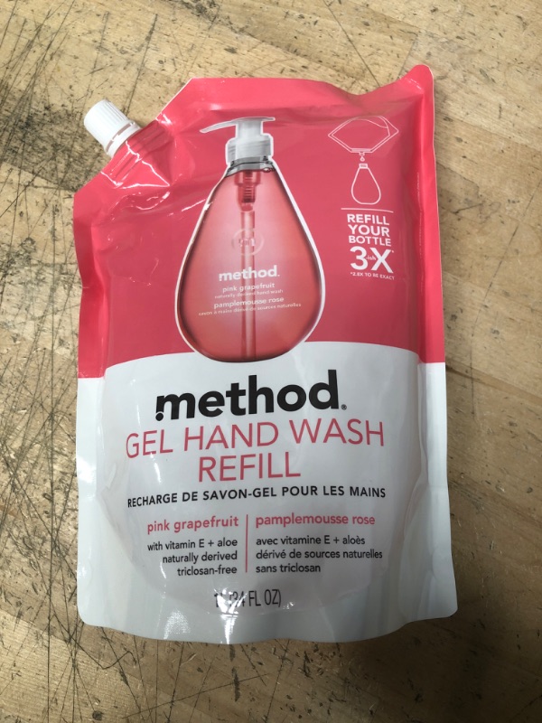 Photo 2 of ** NO EXP PRINTED ***   *** NON-REFUNDABLE**  *** SOLD AS IS***
Method Hand Wash Refill, Pink Grapefruit, 34 Fl. Oz (Pack of 1)
