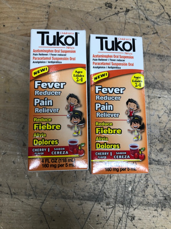 Photo 2 of ** EXP" 06/23***   *** NON-REFUNDABLE***   *** SOLD AS IS***   *** SETS OF 2**
Tukol Children's Cold & Fever Relief Liquid Cherry - 4.0 Oz
